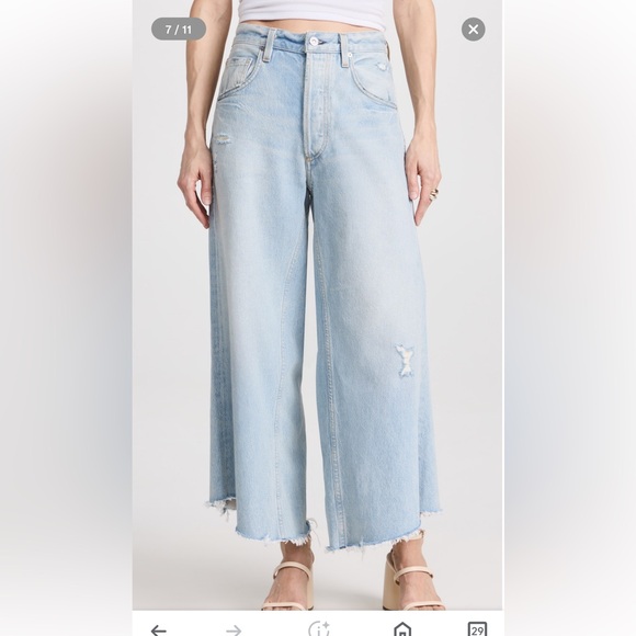 CITIZENS OF HUMANITY Tessa Culotte Jeans in Glacier - Picture 6 of 9